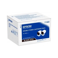 EPSON 0751 BLACK DOUBLE PACK TONER CARTRIDGE