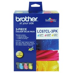 BROTHER LC67CL3P color ink cartridge pack