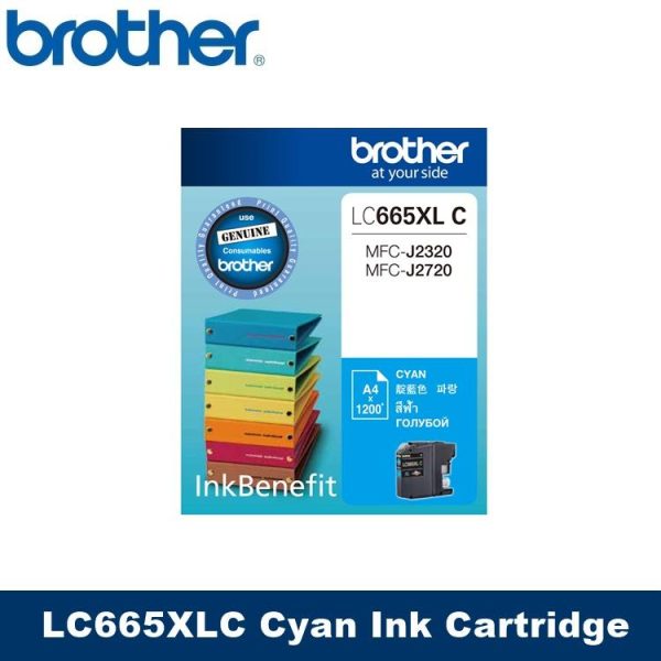 Brother LC665XLC Cyan Cartridge 1200pages MFC J320 J2720