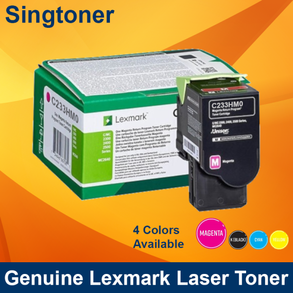Lexmark C233HM0 Magenta High Yield Toner Return Program MC2325, MC2425, MC2535, MC2640 3k