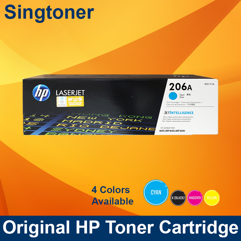 HP 206A CYAN LASERJET TONER CARTRIDGE M283fdw M255dw Singtoner One