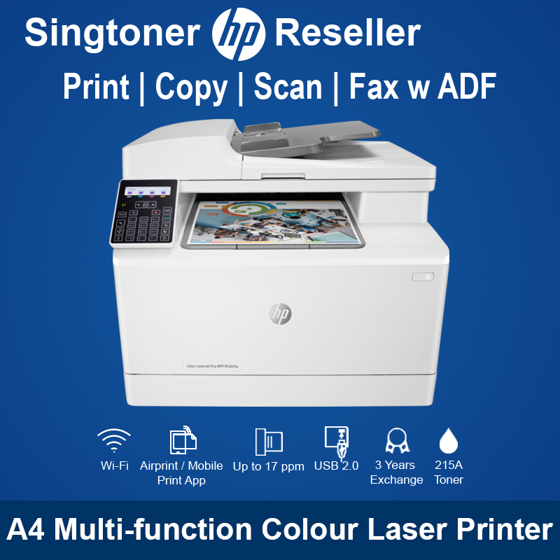 HP Color LaserJet Pro MFP M183fw All-in-One Printer – 7KW56A#BGJ, Wireless, Fax