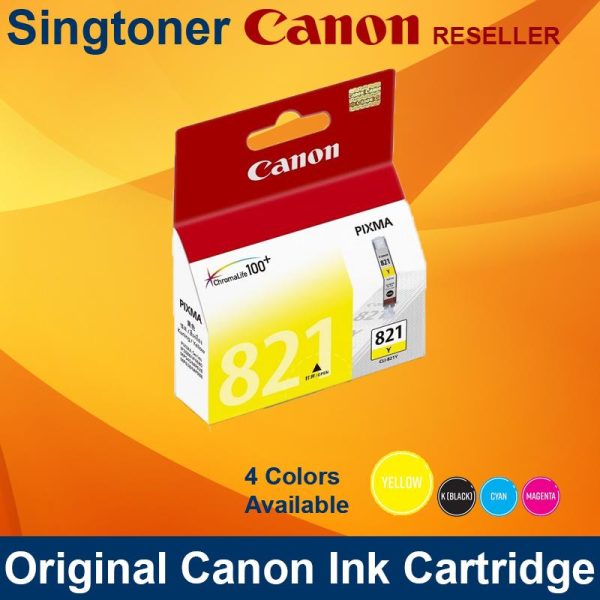 Canon CLI-821Y Yellow Ink Tank, 9ml, Pixma Mp545 628 638 988