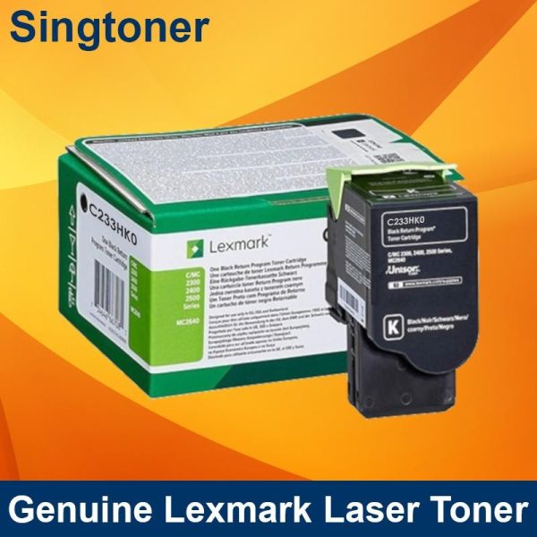 Lexmark C233HK0 Black High Yield Toner Return Program MC2325, MC2425, MC2535, MC2640 3k