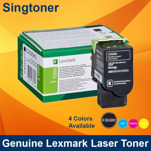 Lexmark C2330K0 Black toner Return program C2325, C2425, C2535, MC2325, MC2425, MC2535, 1K