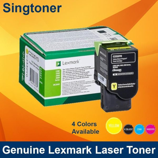 Lexmark C2330Y0 Yellow toner Return program C2325, C2425, C2535, MC2325, MC2425, MC2535, 1K