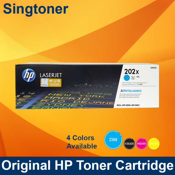 HP CF501X 202X HIGH YIELD CYAN TONER CART Pro M254 MFP M280 M281 2.5K