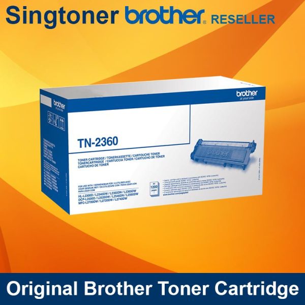 BROTHER TN2360 TONER 1.2K HL-L2320D HL-L2360DN DCP-L2520D DCP-L2540DW MFC-L2700D