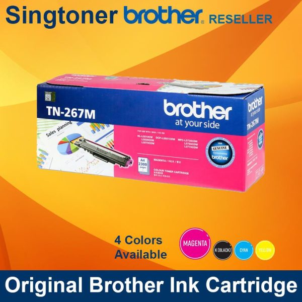 Brother TN-267M Magenta high yield toner HL-L3230cdn L3270cdw DCP-L3551cdw MFC-L3750cdw L3770cdw