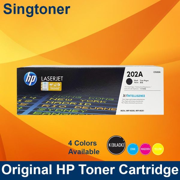 HP CF500A 202A BLACK TONER CART Pro M254 MFP M280 M281 1.4K