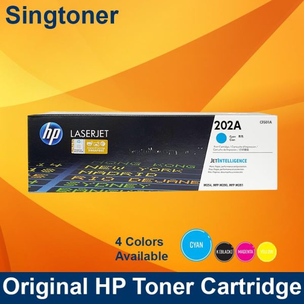 HP CF501A 202A CYAN TONER CART Pro M254 MFP M280 M281