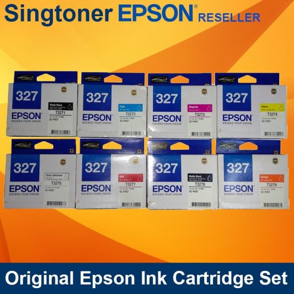 [Oringinal] Epson 327 Ink for SureColor SC-P407 Photo Printer T327 T3271 C13T327100 T3272 C13T327200 T3273 C13T327300 T3274 C13T327400 T3277 C13T327700 T3278 C13T327800 T3279 C13T327900 T3270 C13T327000