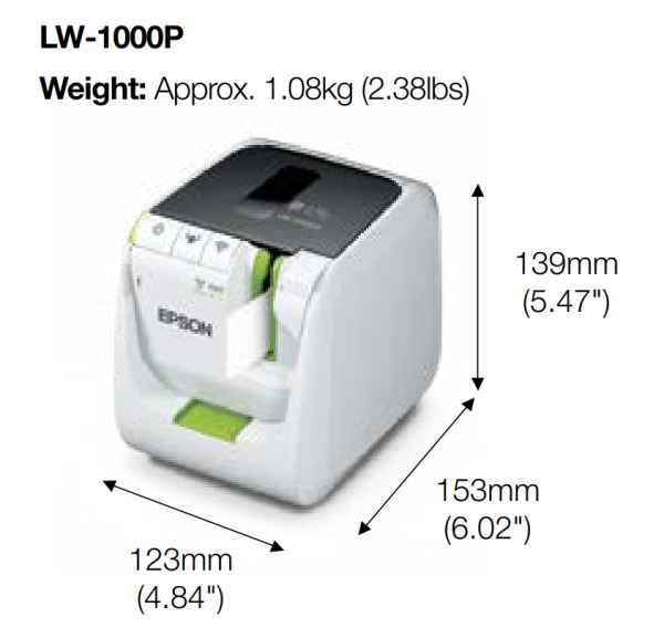 [Local Warranty] Epson LabelWorks LW-1000P Wi-Fi PC-Connectable Label Printer Printer lw1000p lw 1000p lw1000