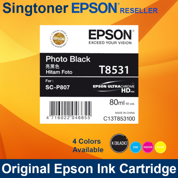 Epson T853100 Photo Black ink 80ml SC-P807