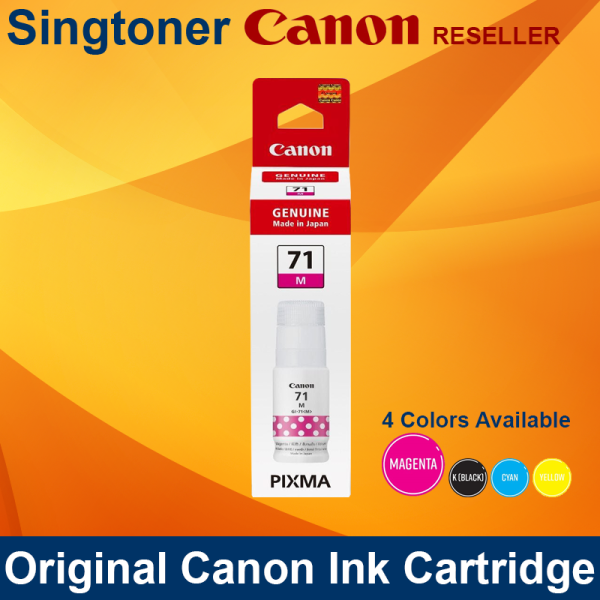 [Original] Canon 71 Pigment Black Cyan Magenta Yellow Refill Ink Bottles for Canon PIXMA G2020 2020 G1020 1020 G3060 3060 G3020 3020 GI-71 GI 71 GI71