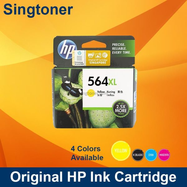 HP 564XL Yellow Ink Cartridge, 750 PAGES