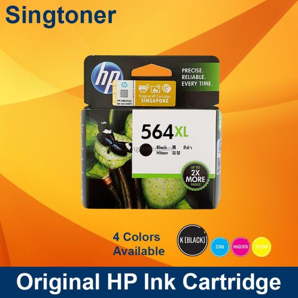 HP 564XL Black Ink Cartridge, 550 PAGES