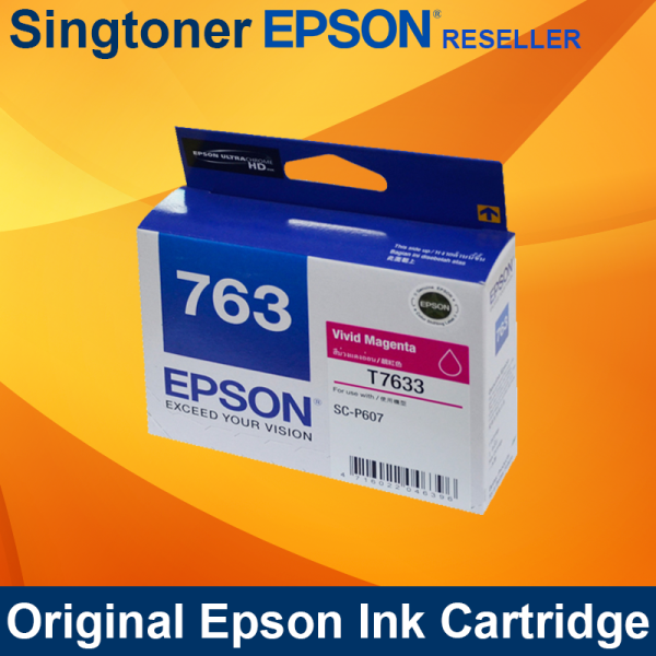 [Oringinal] Epson 763 Ink for SureColor SC-P607 Photo Printer  T763 T6731 C13T763100 T6732 C13T763200 T6733 C13T763300 T6734 C13T763400 T6735 C13T763500 T6736 C13T763600 T6737 C13T763700 T6738 C13T763800 T6739 C13T763900