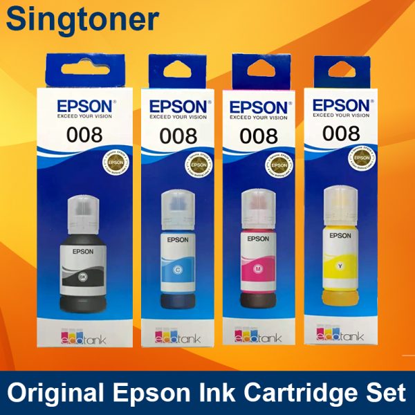 [Original] Epson 008 ( T06G1 T06G2 T06G3 T06G4 ) Black Cyan Magenta Yellow Ink Bottle for L6550 L6580 M15140 L15150 T06G