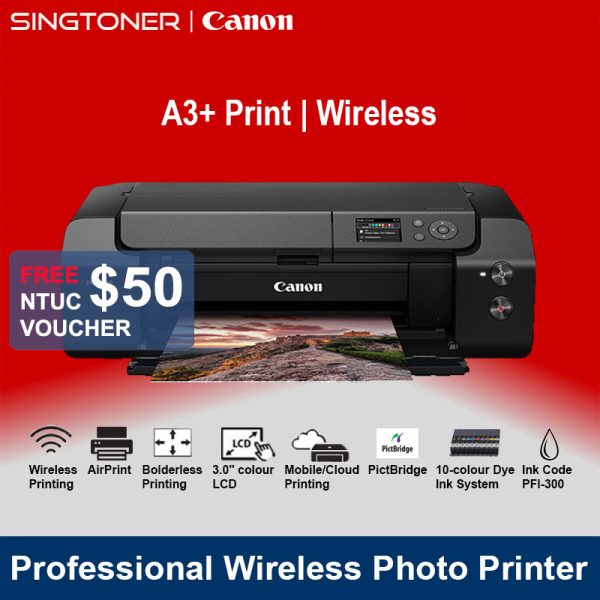 Canon imagePROGRAF PRO-300 Professional A3+ Photo Printer for Photographers with 10-colour inks system 4278C012AB