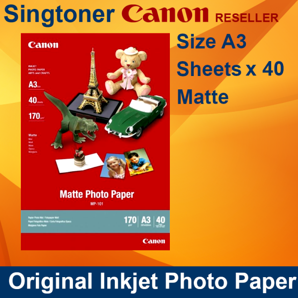 Canon MP-101 A3 Matte Photo Paper-40 Sheets 7981A008AC