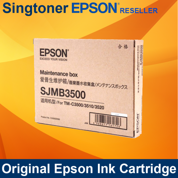 [Original] Epson SJMB3500 Maintenance Box Cartridge  For EPSON TM-C3500 TM-C3510 TM-C3520 TM C3500 C3510 C3520 Colour Printer