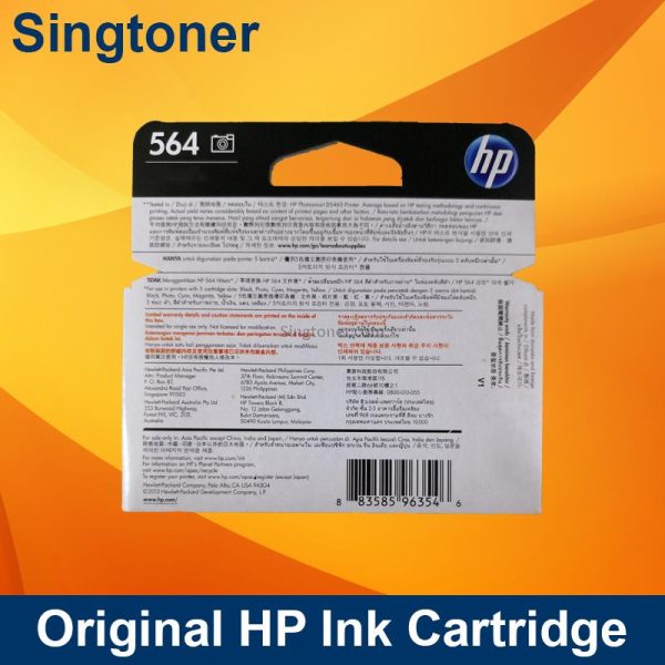 [Original] HP 564 Photo Original Ink Cartridge for PhotoSmart 7520 5520 6520 5510 7510 5524 6510 6525 7525 HP OfficeJet 4620 4622 HP Deskjet 3070a