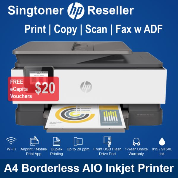 HP OfficeJet Pro 8020 All-in-One Printer 1KR67D